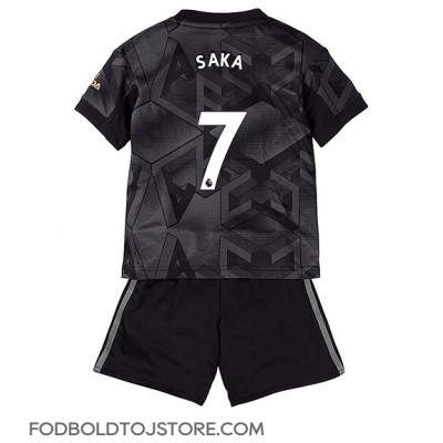 Arsenal Bukayo Saka #7 Udebanesæt Børn 2022-23 Kortærmet (+ Korte bukser)